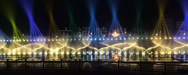 西安噴泉公司六通丹鳳水舞秀調(diào)試中